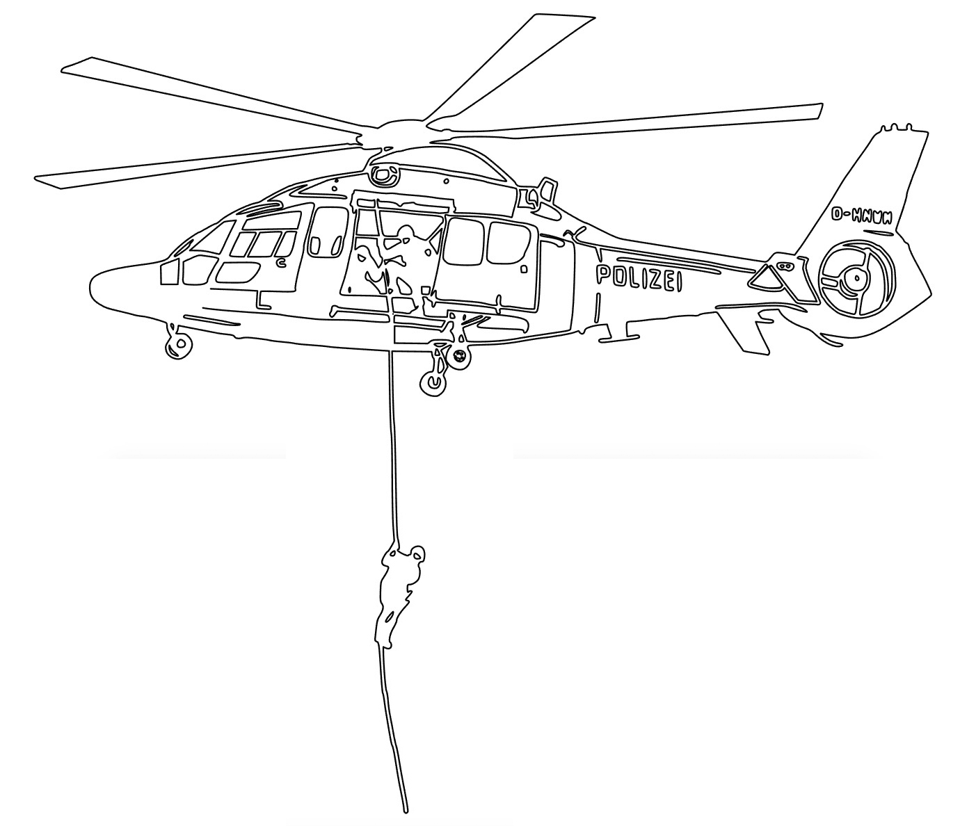 EC155 Ausmalbild